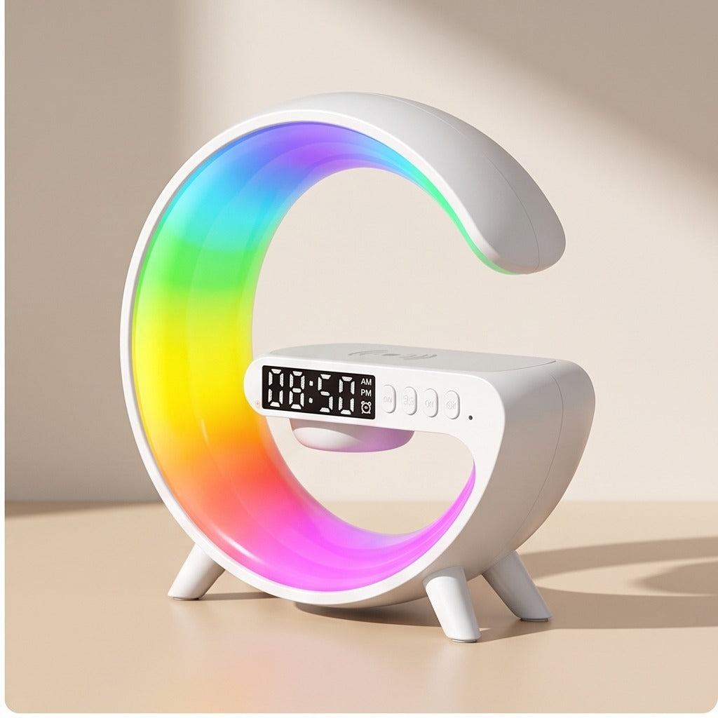 LED G Lamp — Wireless Charger & Bluetooth Speaker