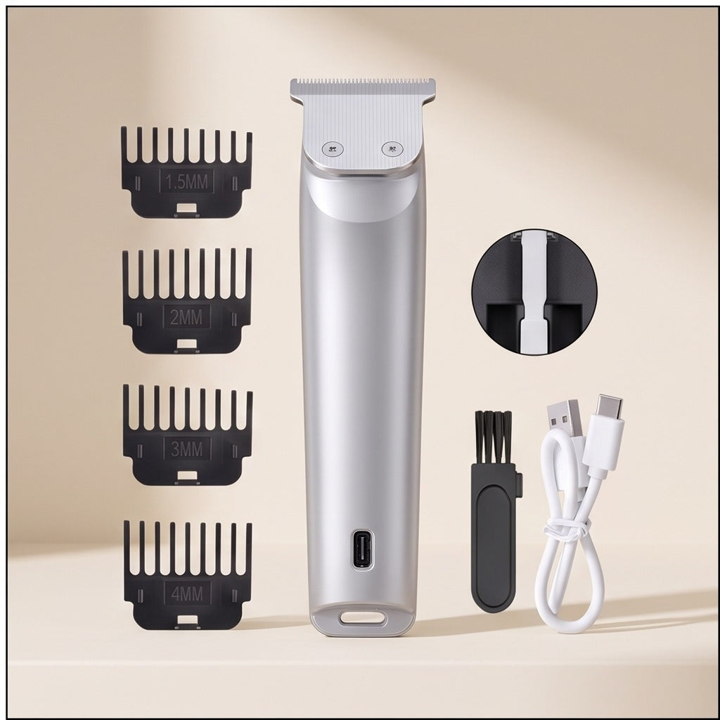 Men's Electric Beard & Hair Trimmer, USB Rechargeable