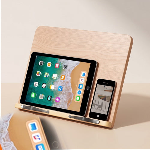 Adjustable Wooden Book & Cookbook Stand