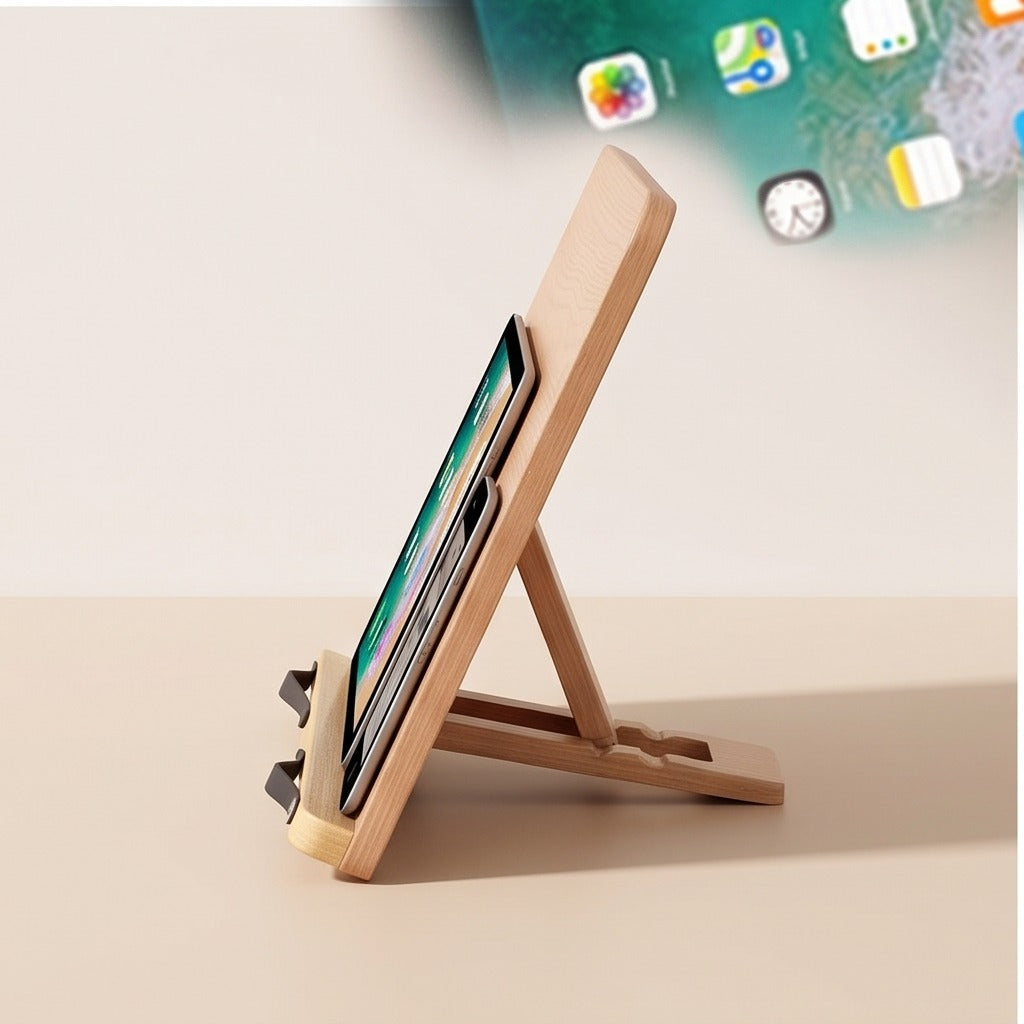 Adjustable Wooden Book & Cookbook Stand