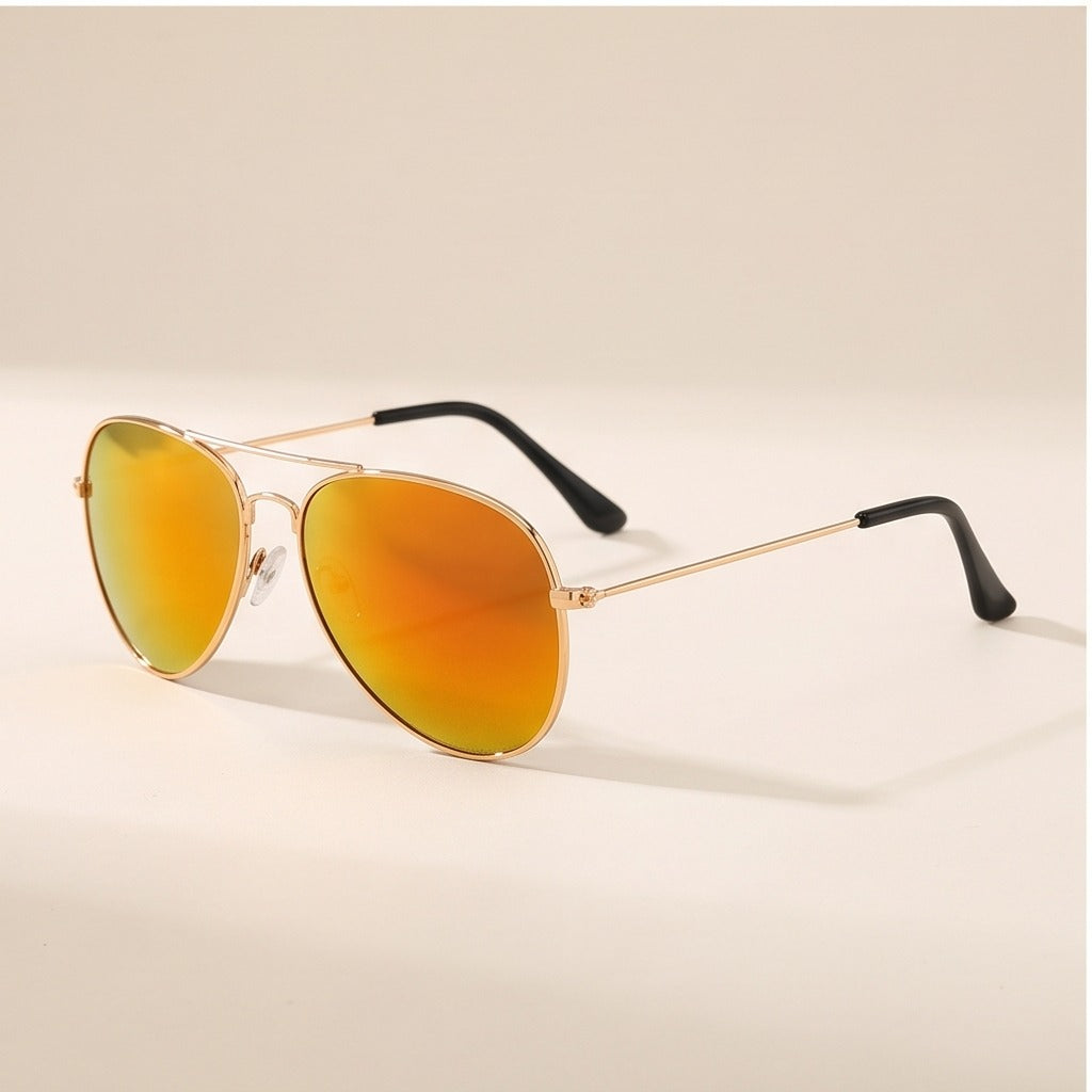 Polarised Pilot Sunglasses — Vintage Mirror Lens