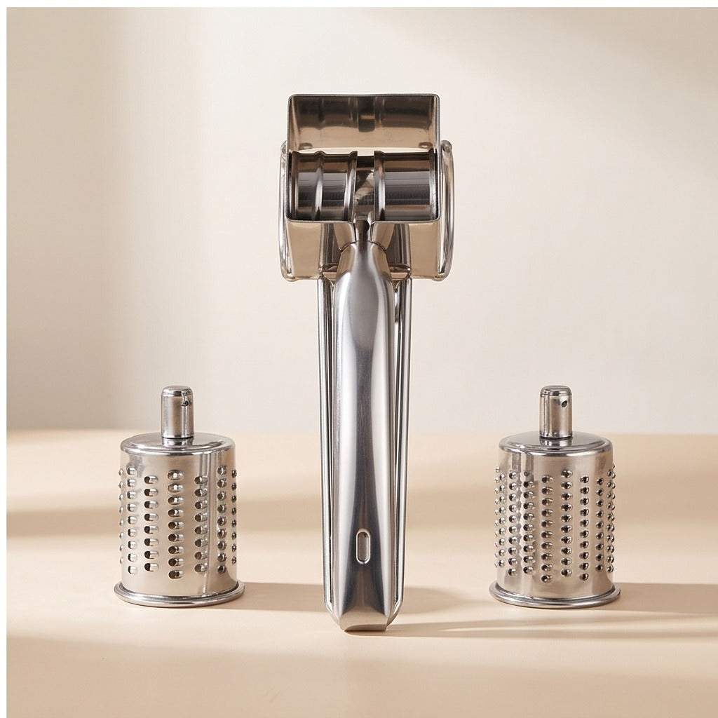 Rotary Cheese Grater with 4 Stainless Steel Drums
