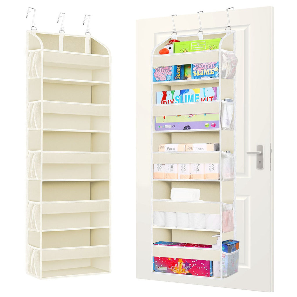 5-pocket over-door hanging organiser in beige
