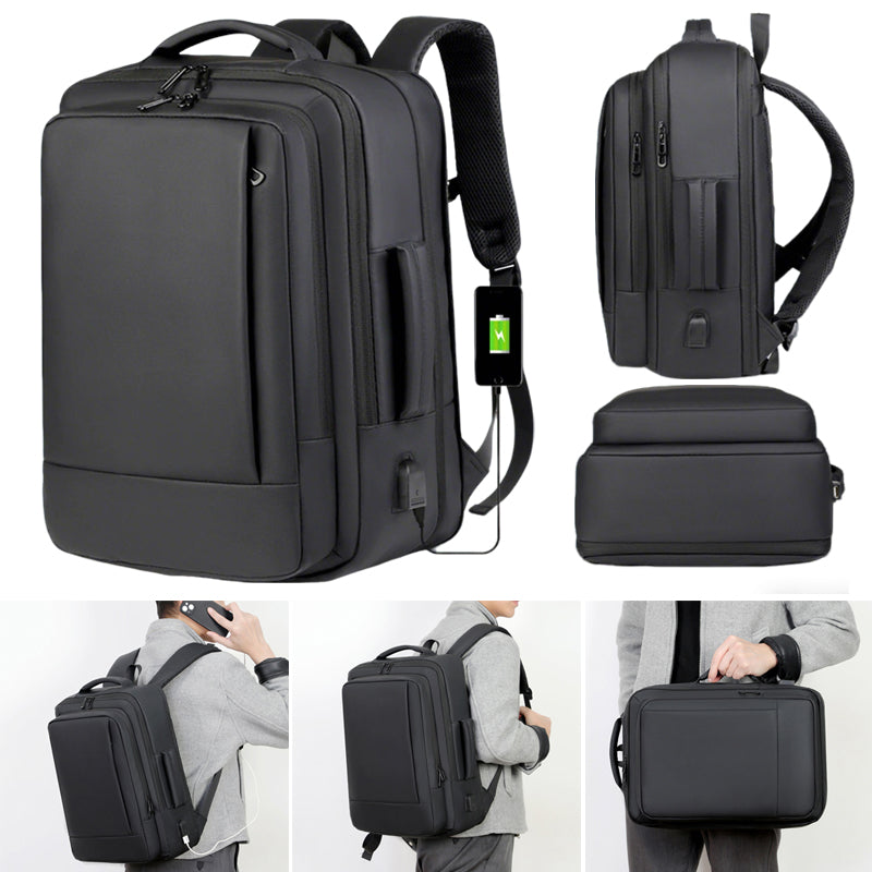 16 inch waterproof laptop backpack with USB charging port