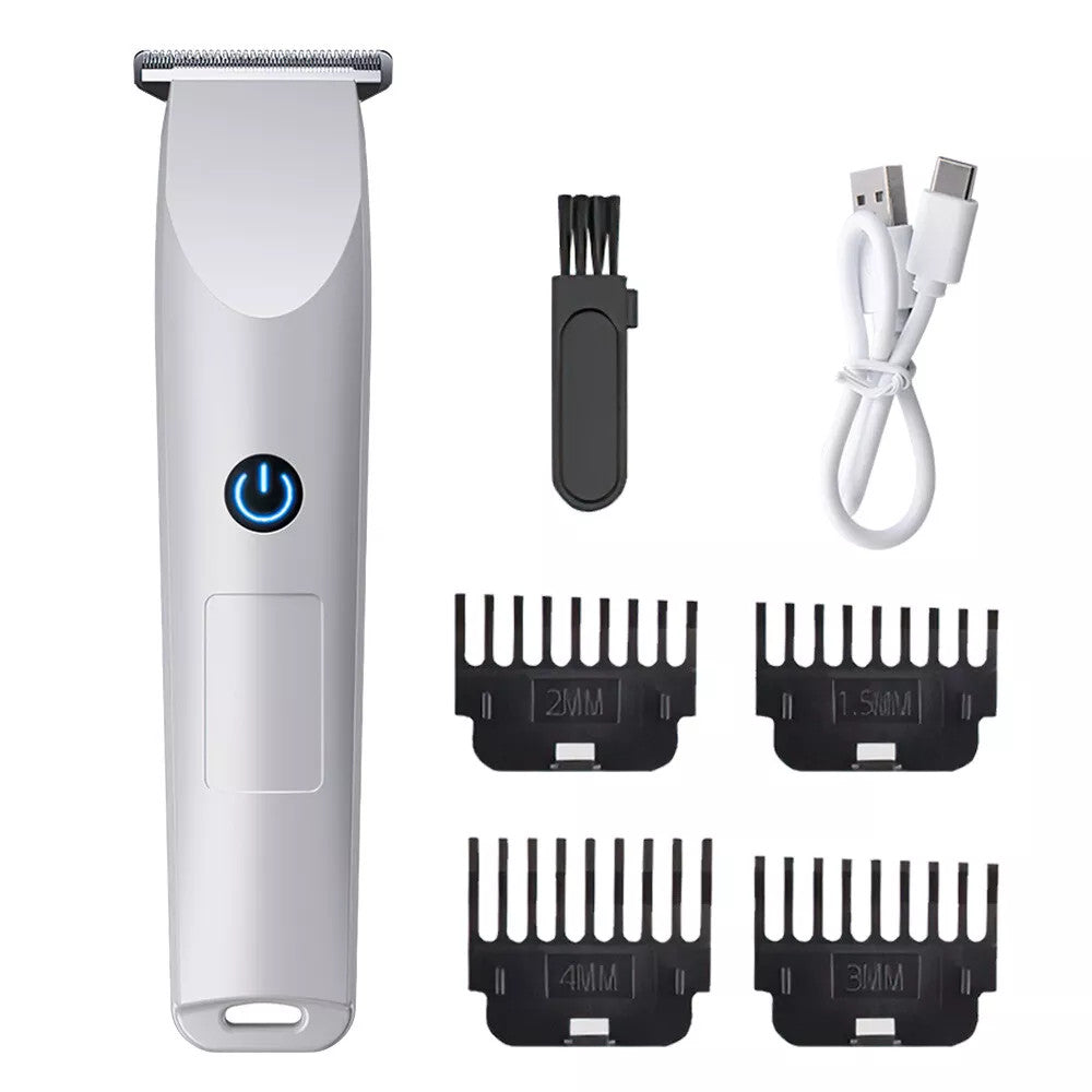 Men's electric beard and hair trimmer, USB rechargeable