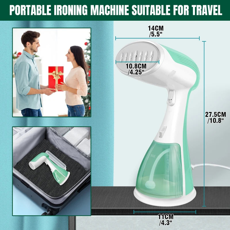 Handheld 1500W clothes steamer with 300ml tank